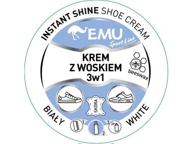 Zdjęcie: Krem z woskiem do butów 3w1 biały 50 ml EMU