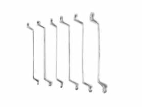 Klucze oczkowe odgięte 6-17 mm, zestaw 6 sztuk TOP TOOLS