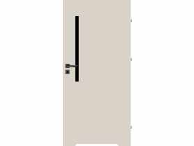 Drzwi wewnętrzne Gala 60P kaschmir FF, czarna szyba, podcięcie NAWADOOR