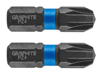 Zdjęcie: Bity udarowe PZ4 x 25 mm - 2 szt. GRAPHITE
