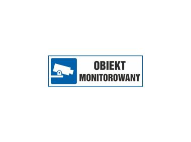 Zdjęcie: Oznaczenie "Obiekt monitorowany" 10,5x29,7 cm METRO