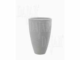Donica ogrodowa okrągła 28 x 43 cm szara PATIO