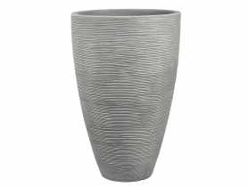 Donica ogrodowa okrągła 28 x 43 cm szara PATIO