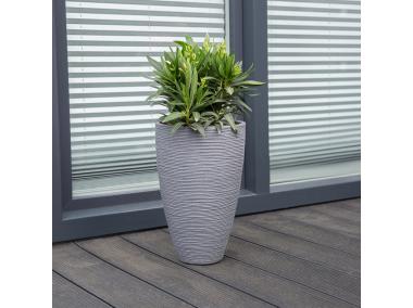 Zdjęcie: Donica ogrodowa okrągła 28 x 43 cm szara PATIO