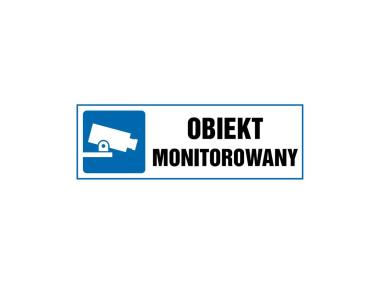 Zdjęcie: Oznaczenie "Obiekt monitorowany 10,5x29,7 cm METRO