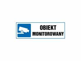 Oznaczenie "Obiekt monitorowany 10,5x29,7 cm METRO