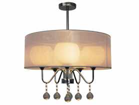 Lampa sufitowa wisząca Brava 5x60 W biała CANDELLUX