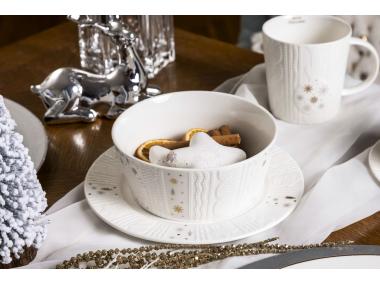 Zdjęcie: Miska salaterka porcelanowa świąteczna Zimowy Blask 14,5 cm ALTOMDESIGN