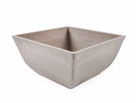 Doniczka z kompozytu 26x26x12,7 cm taupe TIN TOURS