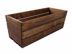 Skrzynka drewniana 40x18x15 cm brązowa TIN TOURS