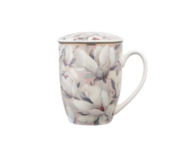 Zdjęcie: Kubek Magnolia różowa 350 ml z pokrywką i zaparzaczem ALTOM DESIGN