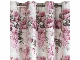 Zasłona gotowa Peony 140x250 cm kremowo-różowy EUROFIRANY