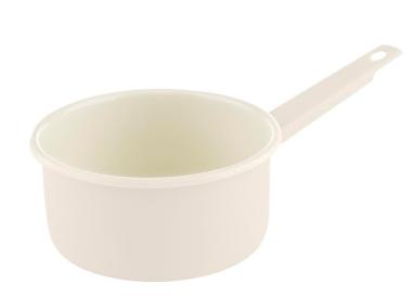 Zdjęcie: Rondel emaliowany Forte 18 cm - 2,2 L prosty kremowy FLORENTYNA