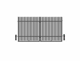 Brama dwuskrzydłowa Anika 3,00 m, 1,80 m z automatem, stal ocynk+RAL7016 struktura POLBRAM