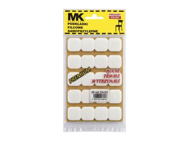 Zdjęcie: Podkładki filcowe premium 22x22 biały MK