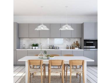 Zdjęcie: Lampa sufitowa wisząca Beris 1X60 W E27 biały CANDELLUX