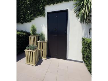 Zdjęcie: Donica drewniana Talia Planter 32,5 x 32,5 x 65 cm, naturalny NORTENE