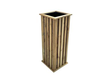 Zdjęcie: Donica drewniana Talia Planter 32,5 x 32,5 x 65 cm, naturalny NORTENE