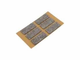 Podkładki filcowe samoprzylepne szare 25x60 mm METRO