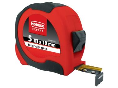 Zdjęcie: Miara zwijana 5 m - 19 mm friendly grip z magnesem MODECO EXPERT