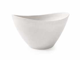 Donica z kompozytu 30x22x17 cm biała w kształcie łódki TIN TOURS