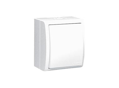 Zdjęcie: Łącznik pojedynczy natynkowy biały ECOLINE