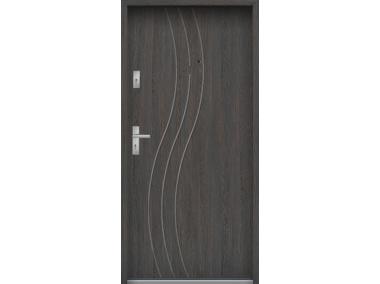 Zdjęcie: Drzwi wejściowe do mieszkań Bastion N-07 Wenge deska 80 cm prawe ODP KR CENTER