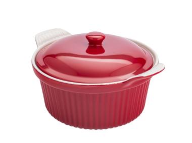 Zdjęcie: Naczynie do zapiekania z pokrywką ceramiczne Red Chilli czerwone 27,5 cm ALTOM DESIGN