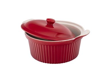 Zdjęcie: Naczynie do zapiekania z pokrywką ceramiczne Red Chilli czerwone 27,5 cm ALTOM DESIGN