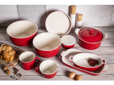 Zdjęcie: Naczynie do zapiekania z pokrywką ceramiczne Red Chilli czerwone 27,5 cm ALTOM DESIGN