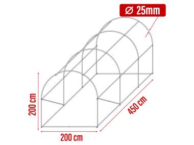 Zdjęcie: Tunel szklarniowy 2x4,5 m zielony 4IQ