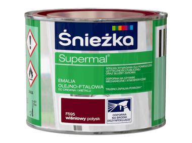 Zdjęcie: Emalia Supermal wiśniowy F595 0,2L ŚNIEŻKA
