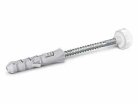 Mocowanie do WC KPM srebrny kapturek wkręt 6x80 mm z łbem sześciokątnym 2 szt. RAWLPLUG