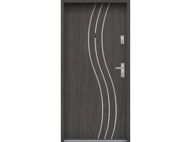 Zdjęcie: Drzwi wejściowe do mieszkań Bastion R-60 Wenge deska 80 cm lewe OSP KR CENTER