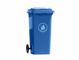 Kosz na śmieci kubeł 120 L niebieski MIRPOL
