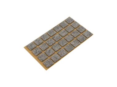 Zdjęcie: Podkładki filcowe samoprzylepne szare 20x20 mm METRO