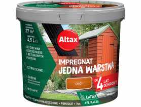 Impregnat Jedna warstwa 4 lata, cedr 4,5 L ALTAX