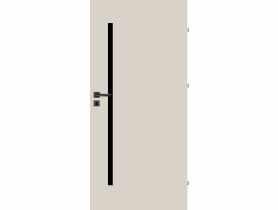 Drzwi wewnętrzne Gala 80L kaschmir FF, czarna szyba, pokój NAWADOOR