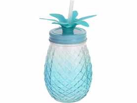 Słoik ananas ze słomką 400 ml EXCELLENT HOUSEWARE