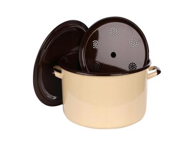 Zdjęcie: Garnek do gotowania słoików 30 cm - 13,6 L kremowy/ciemny środek z pokrywą ALTOMDESIGN