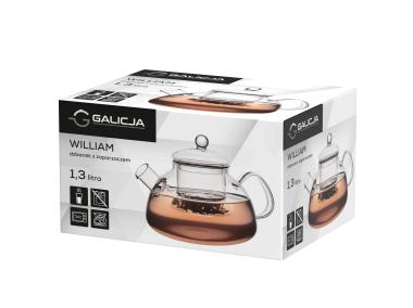 Zdjęcie: Dzbanek z zaparzaczem William 1,3 L 40086 GALICJA