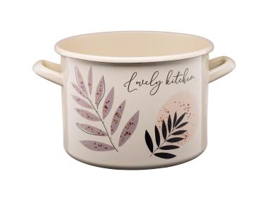 Zdjęcie: Garnek emaliowany z kalką Flores 22 cm/6 L wzór 3 GALICJA
