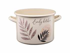 Garnek emaliowany z kalką Flores 22 cm/6 L wzór 3 GALICJA