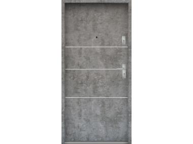 Zdjęcie: Drzwi wejściowe do mieszkań Bastion A-66 Beton srebrny 80 cm (NW) lewe ODR KR CENTER