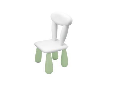 Zdjęcie: Krzesełko dla dzieci Luna biało-zielone NERGIS
