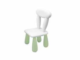 Krzesełko dla dzieci Luna biało-zielone NERGIS