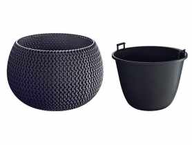 Doniczka Splofy Bowl antracytowy 29 cm PROSPERPLAST