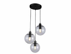 Lampa wisząca Puerto 3 wisząca czarna LIGHT PRESTIGE