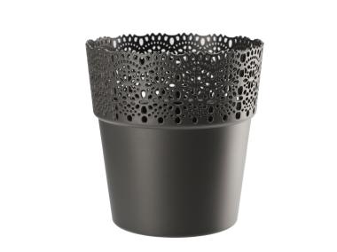 Zdjęcie: Osłonka doniczkowa Bella 11,5 cm antracyt DOMEX