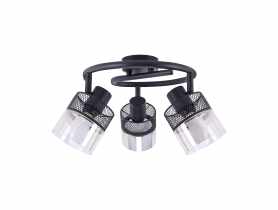 Oprawa ścienno-sufitowa Montana E14 3G kolor czarny 3 x max 40 W STRUHM